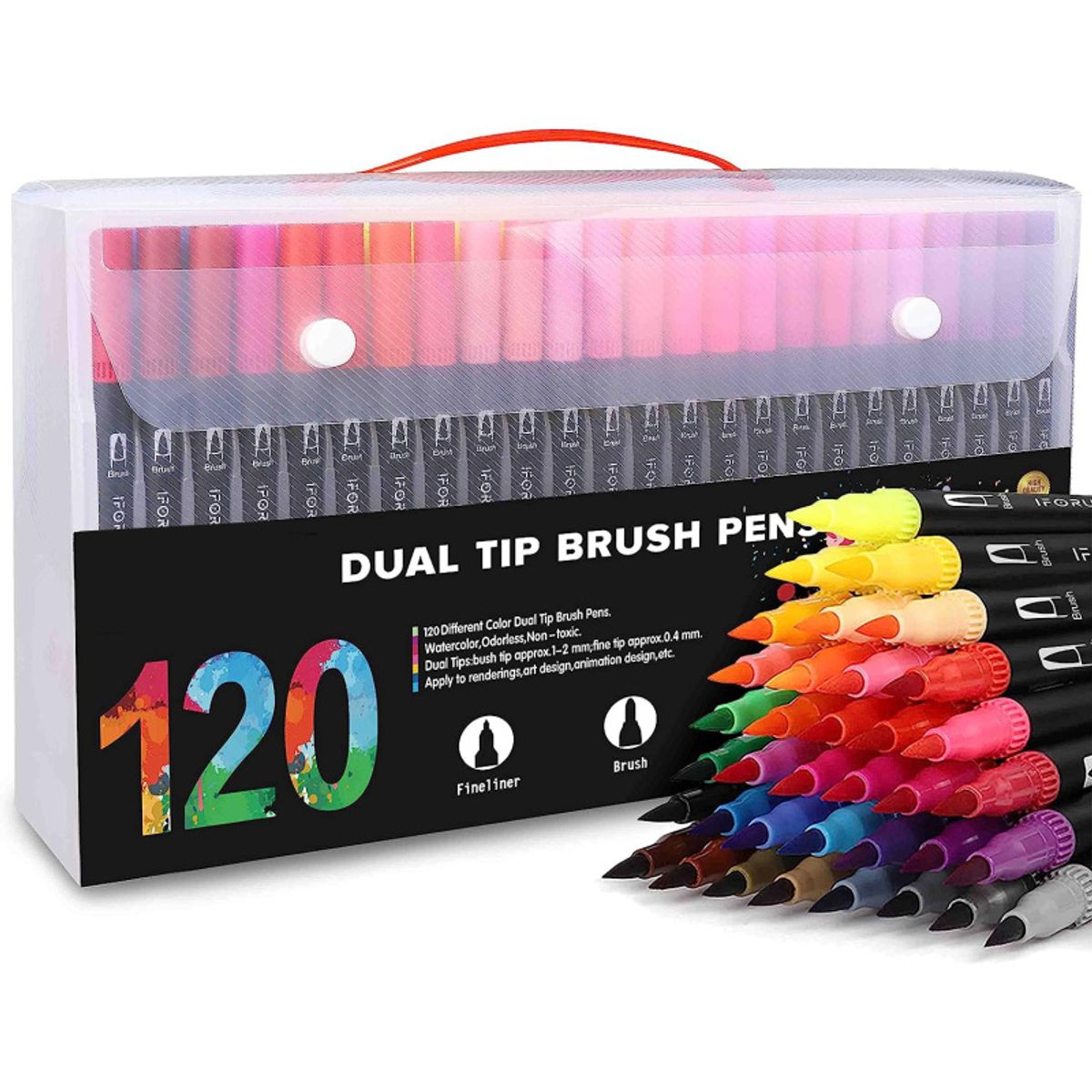 PUREPOWER - 120 Colores Plumones Doble Punta Pincel para Principiantes