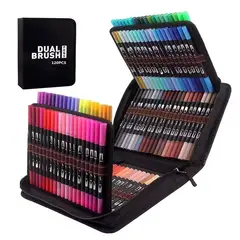 PUREPOWER - 120 Colores Plumones Doble Punta Pincel para Principiantes