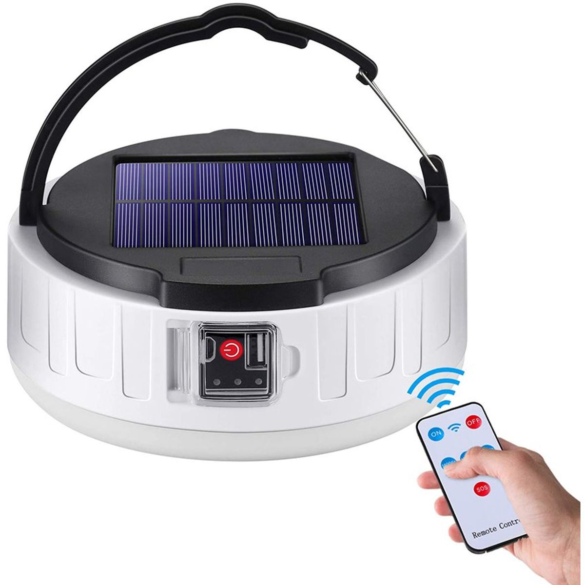 PUREPOWER - Luz de camping LED solar con cargador para teléfono