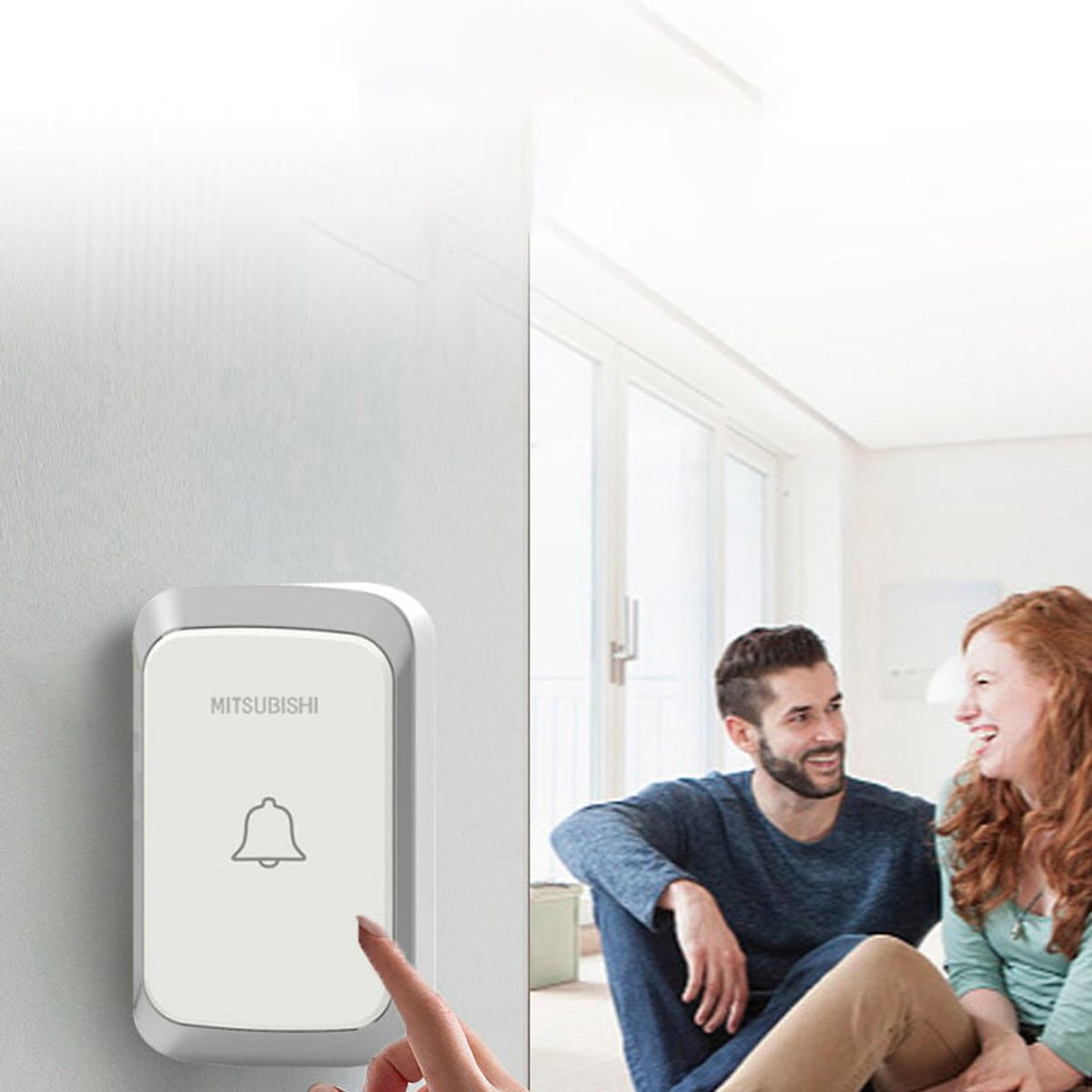 PUREPOWER - Mitsubishi timbre inteligente inalámbrico autogenerador hogar oficina