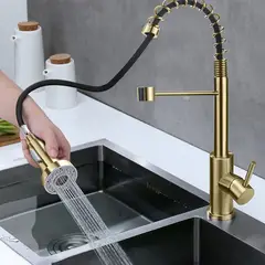 PUREPOWER - Grifo de cocina para lavaplatos monocromado extensible.