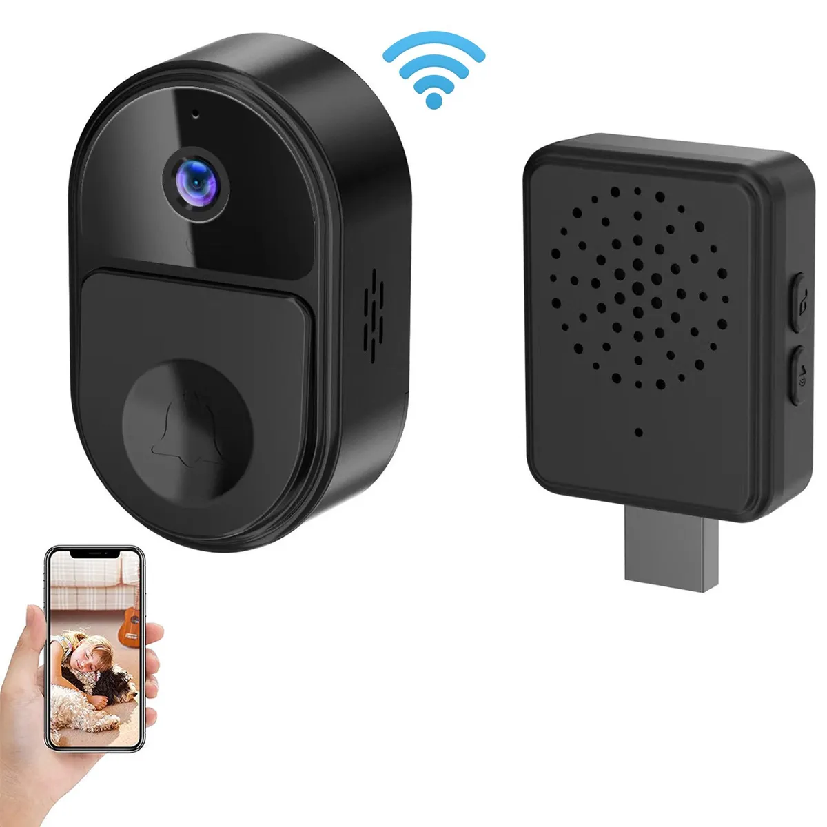 PUREPOWER - Timbre Videoportero Inalámbrico con Bocina Para Hogar