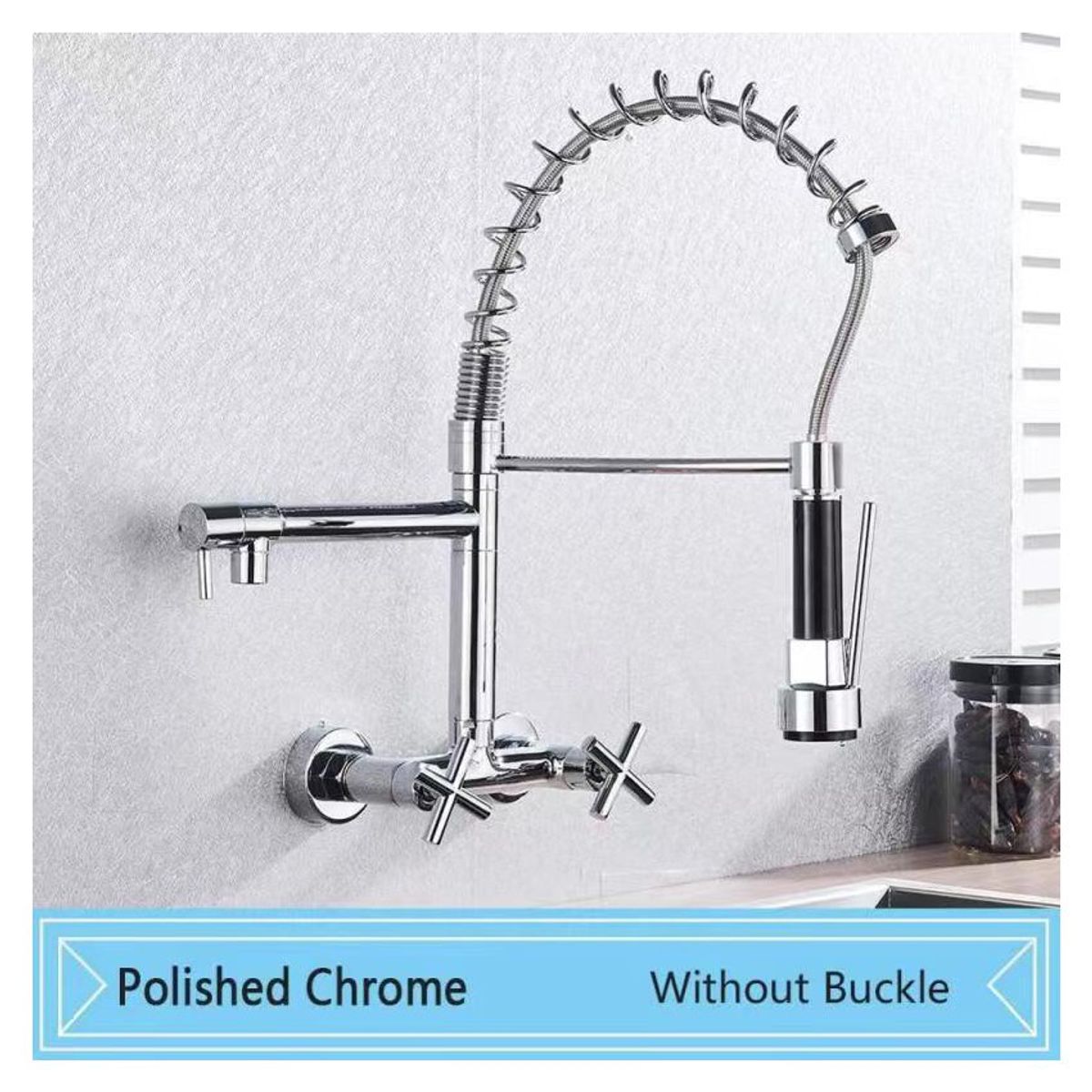 PUREPOWER - Grifo de cocina para lavaplatos monocromado extensible