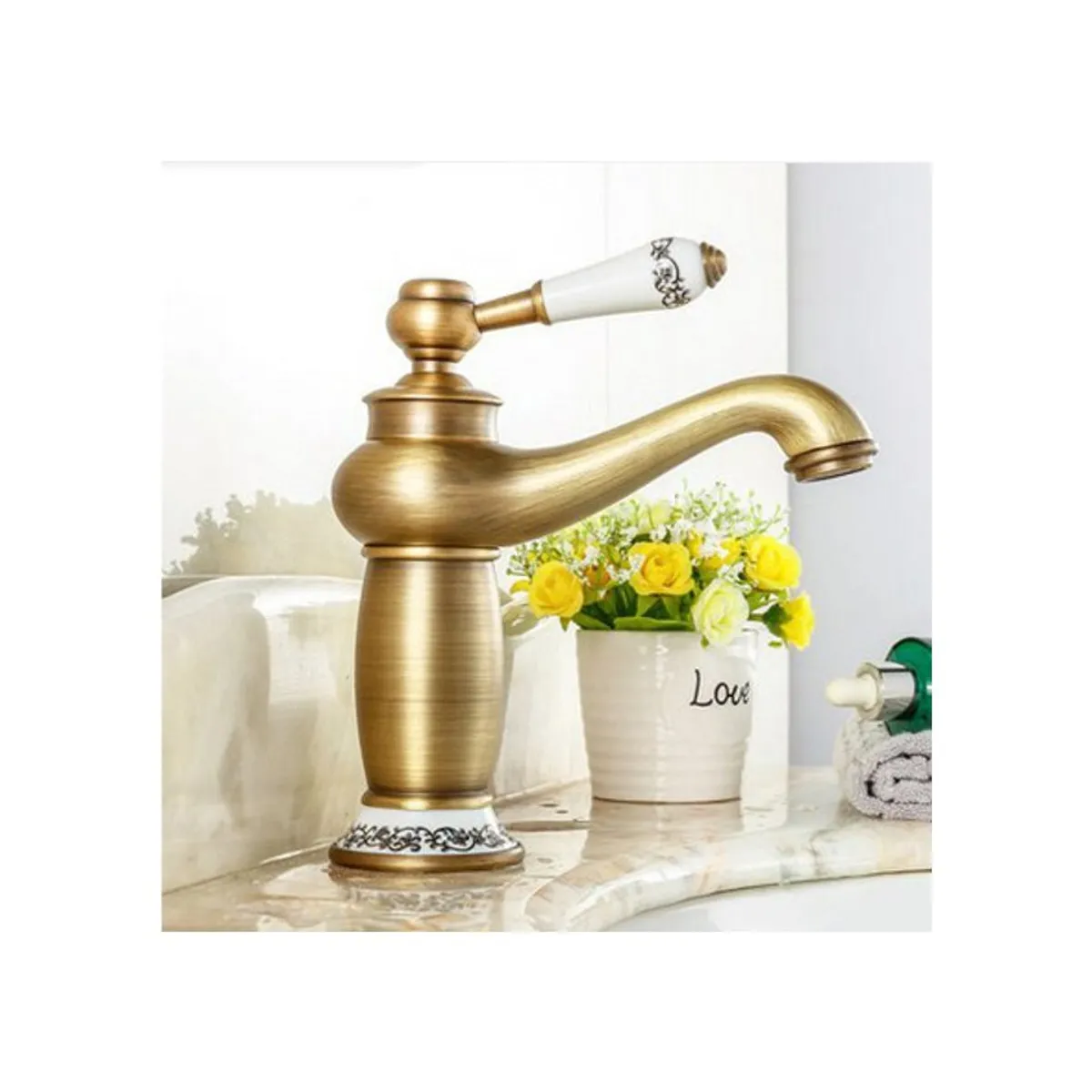 PUREPOWER - Grifo de baño estilo antiguo-dorado