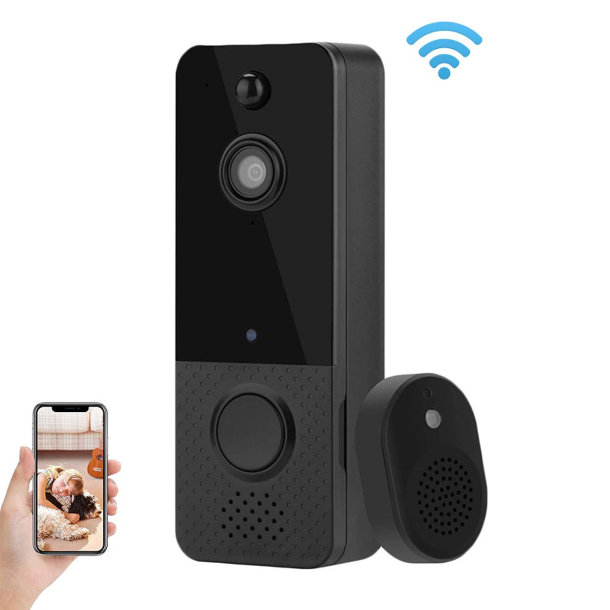 PUREPOWER - Timbre Videoportero Inalámbrico con Bocina Para Hogar