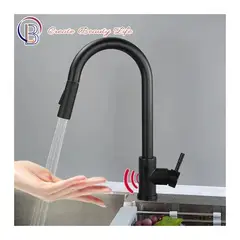 PUREPOWER - Grifo de cocina para lavaplatos monocromado extensible con sensor de movimiento