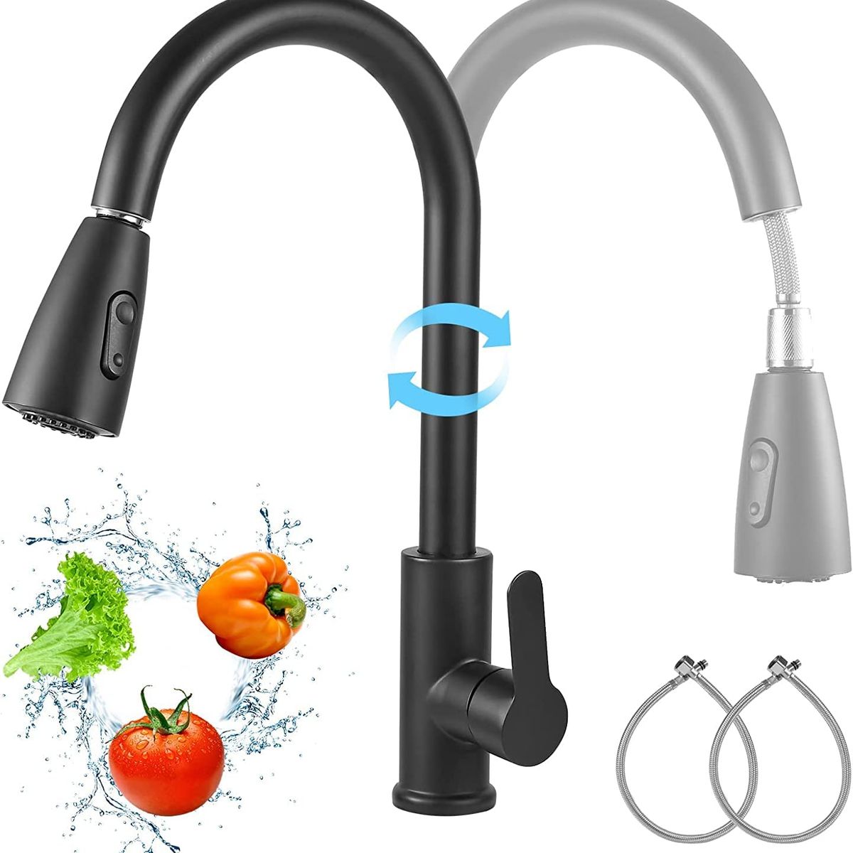 PUREPOWER - Grifo de cocina metálico de una llave