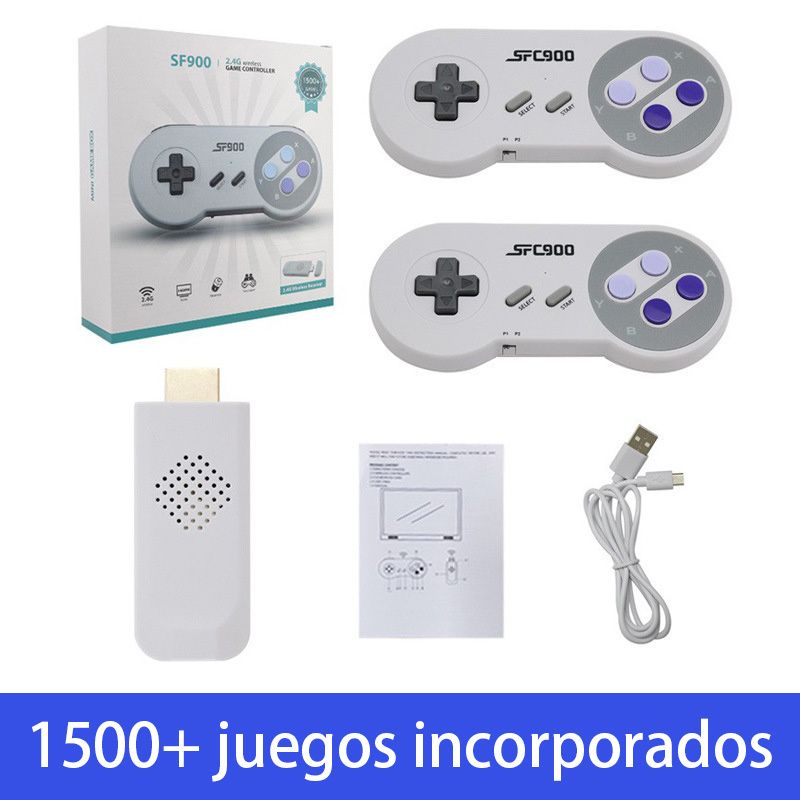 PUREPOWER - Sf900 doble retro consola portátil 1500 juegos - Juegos nostálgicos.