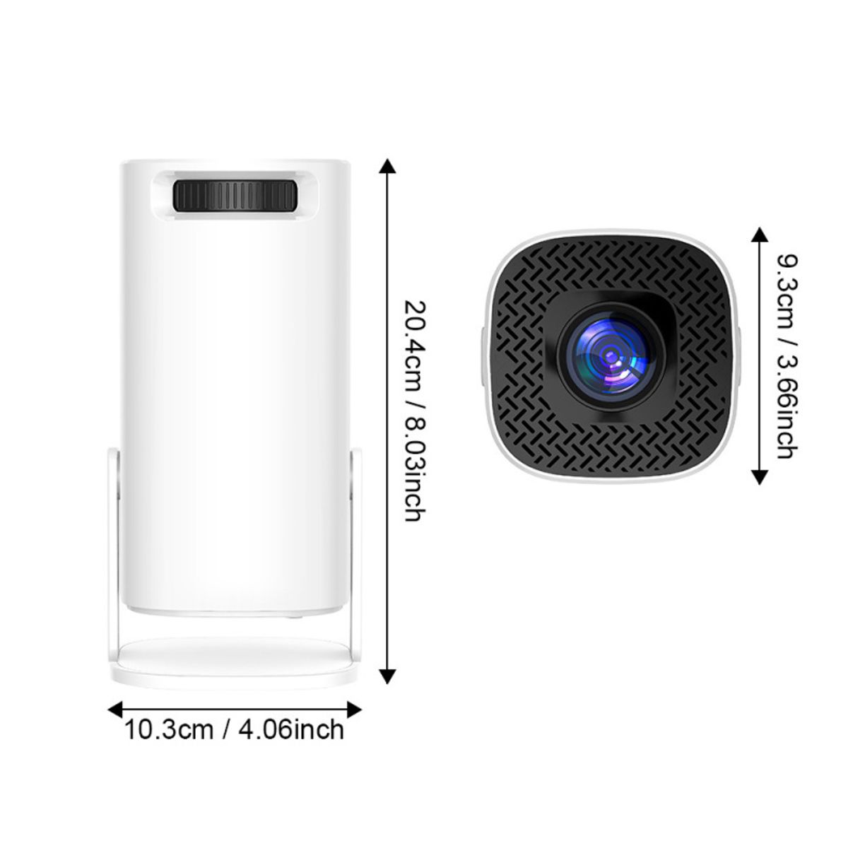PUREPOWER - 4K260 ANSI Smart Projector with WiFi 6 BT 50 Screen Adjustment