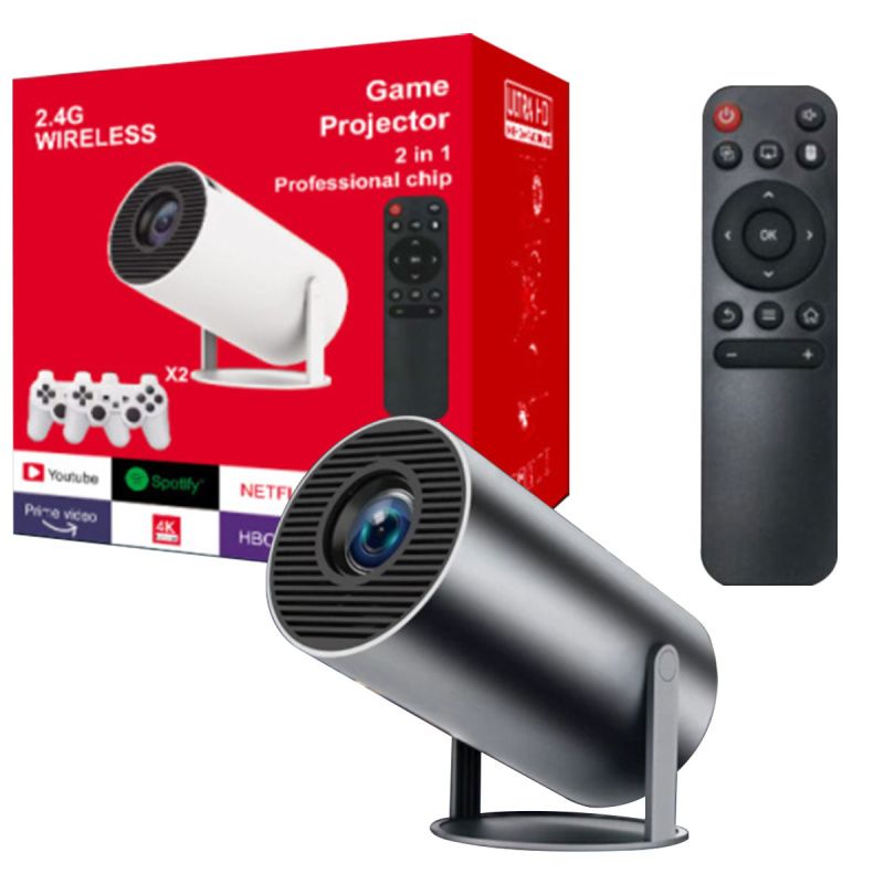 PUREPOWER - 4K260 ANSI Smart Projector with WiFi 6 BT 50 Screen Adjustment
