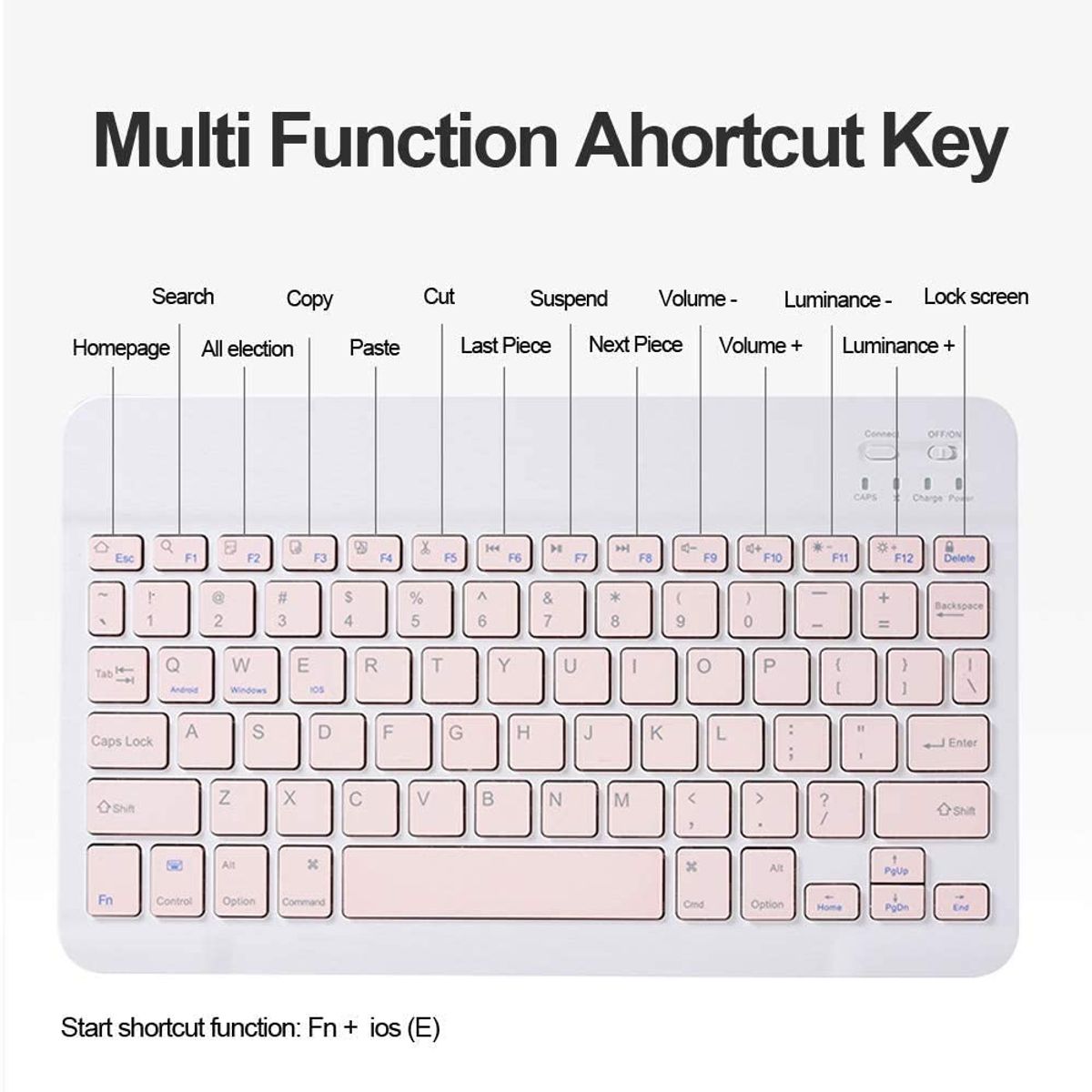 PUREPOWER - Funda con teclado Español Ñ para Samsung Galaxy Tab A8 de 10,5 Pulgadas 2022 (SM-X200/X205/X207)