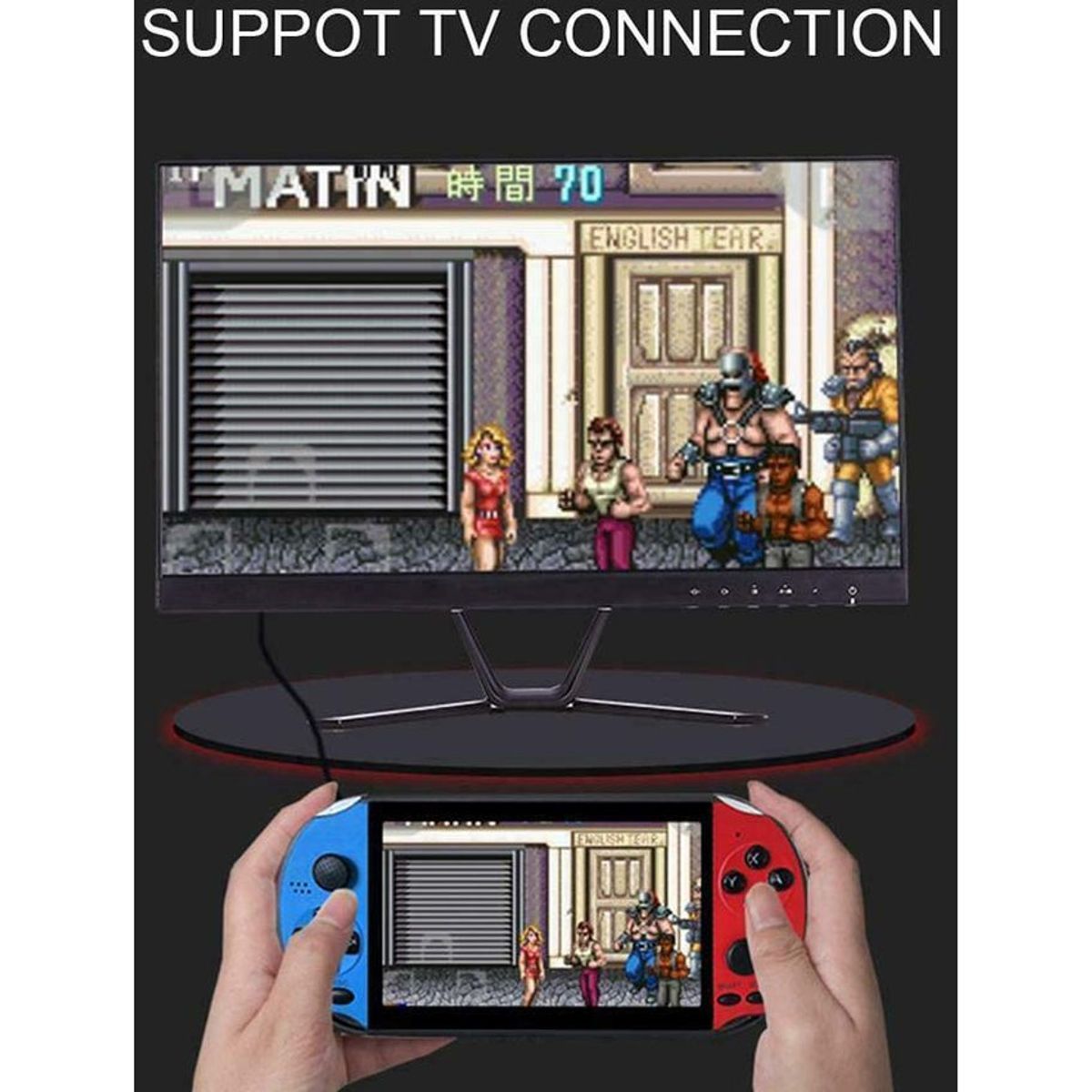 PUREPOWER - Consola retro x12 plus 16GB con 7 pulgadas pantalla- Azul