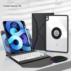 PUREPOWER - Funda con Ñ Teclado y Mouse para iPad Pro11- Negro