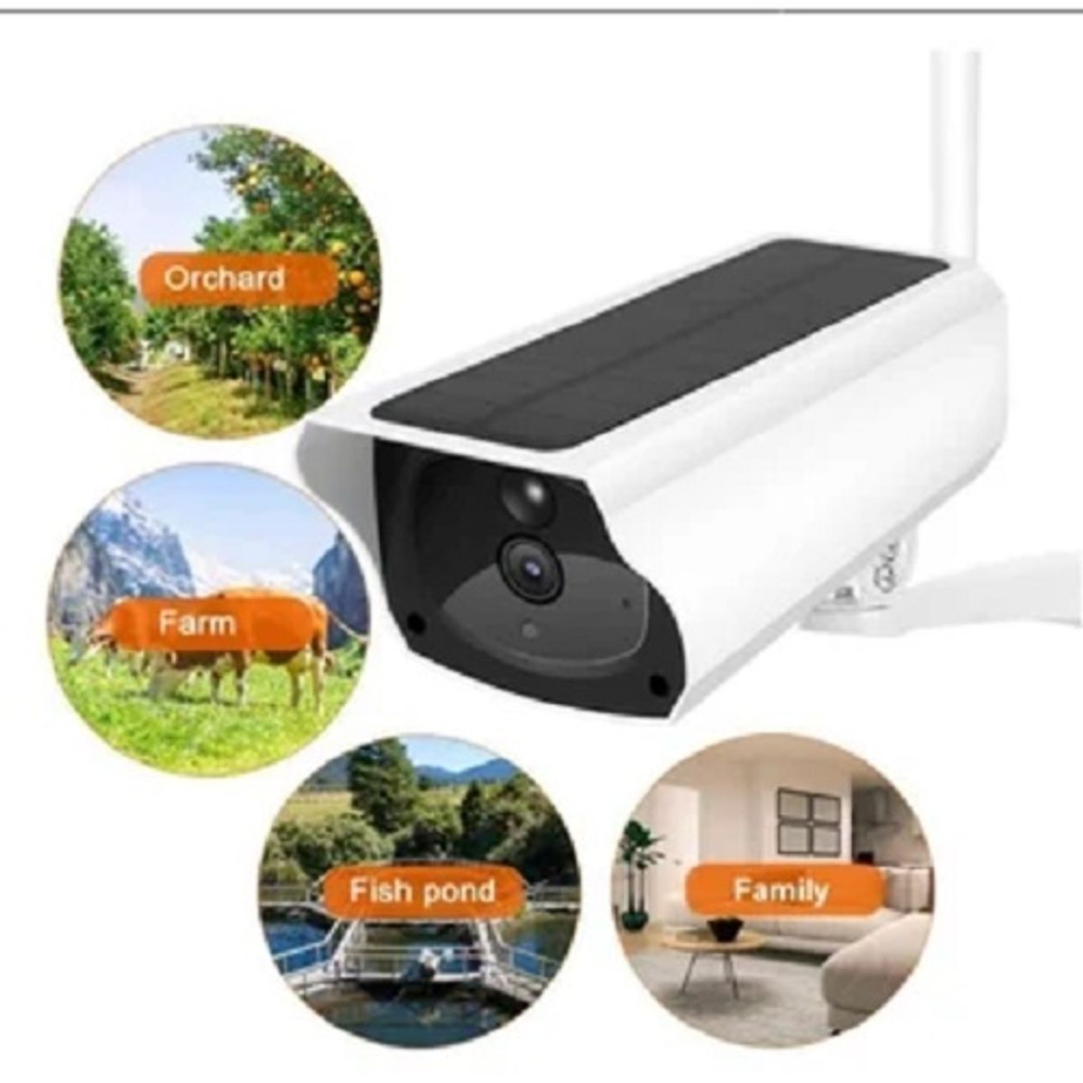 PUREPOWER - Cámara de seguridad solar con visión nocturna y sensor de movimiento