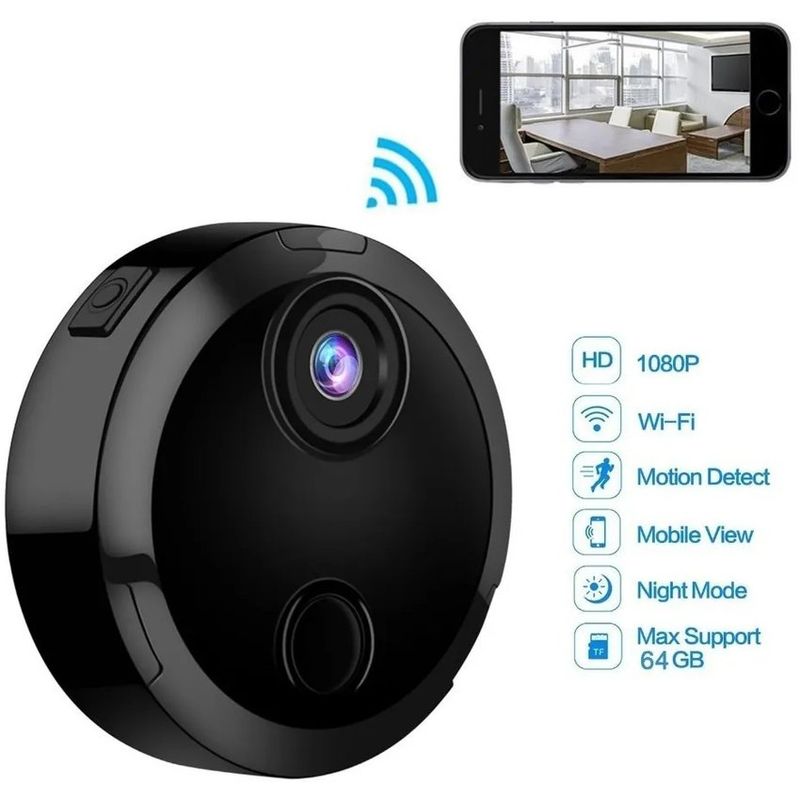 PUREPOWER - Cámara de seguridad para interiores inalámbrica WiFi 1080p