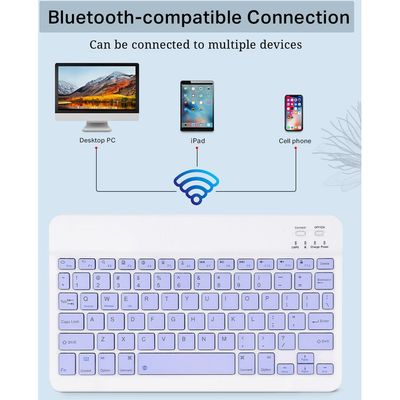 Imagen 2 del producto Mini teclado bluetooth compatible con teléfonos y tabletas