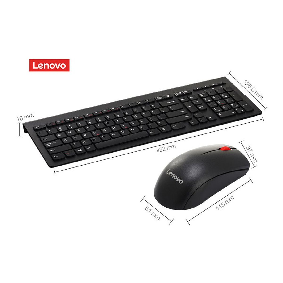 PUREPOWER - Set Mouse y teclado profesional Lenovo