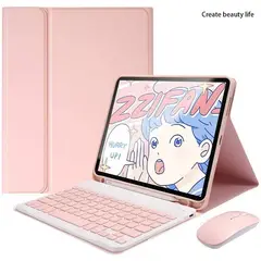 PUREPOWER - Funda para iPad 9 8 o 7 con teclado y mouse