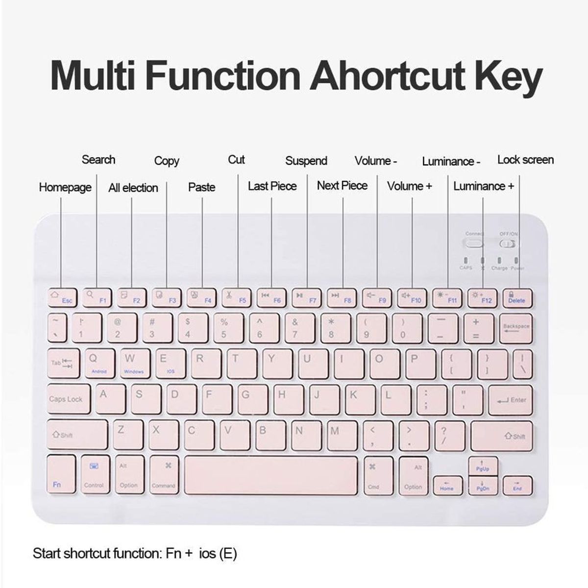 PUREPOWER - Funda para iPad 9 8 o 7 con teclado de Español (Incluye Ñ) y mouse