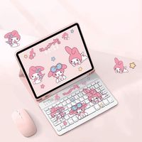 Funda con Ñ teclado y Mouse para iPad 9, 8 o 7 de 10.2""-DIY carton