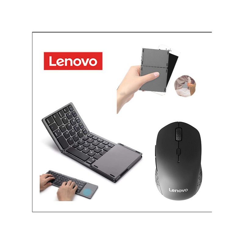 PUREPOWER - Lenovo Bluetooth Mouse y teclado plegable con bluetooth