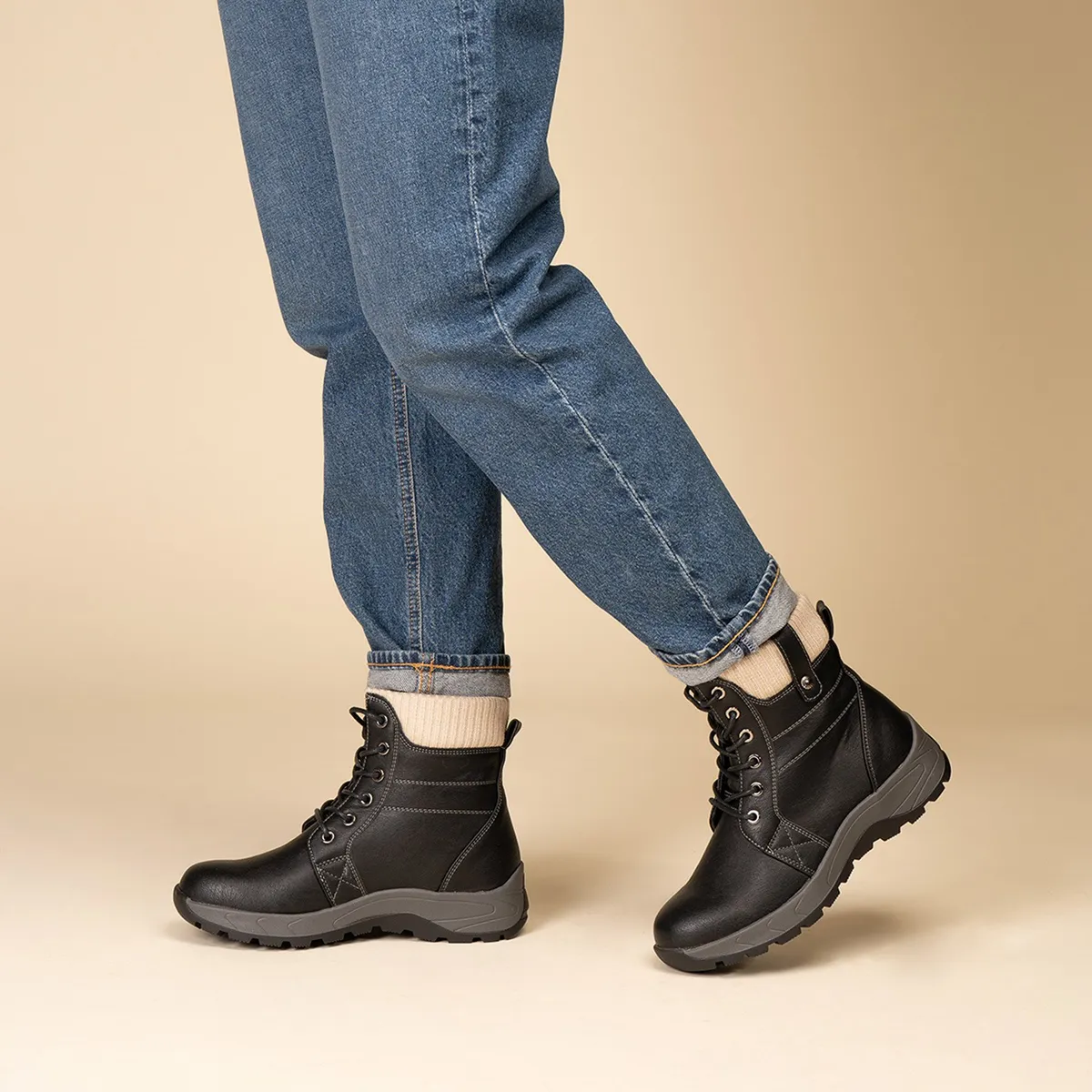 CHINITOWN - Botín Casual Mujer Negro Dacey Chinitown