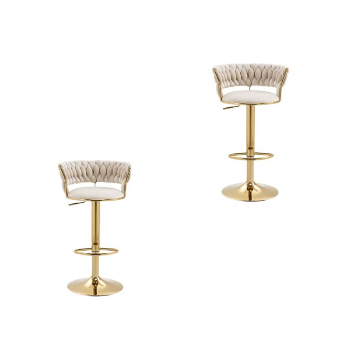 GENERICO - Pack 2 Taburetes Queen Bar Beige