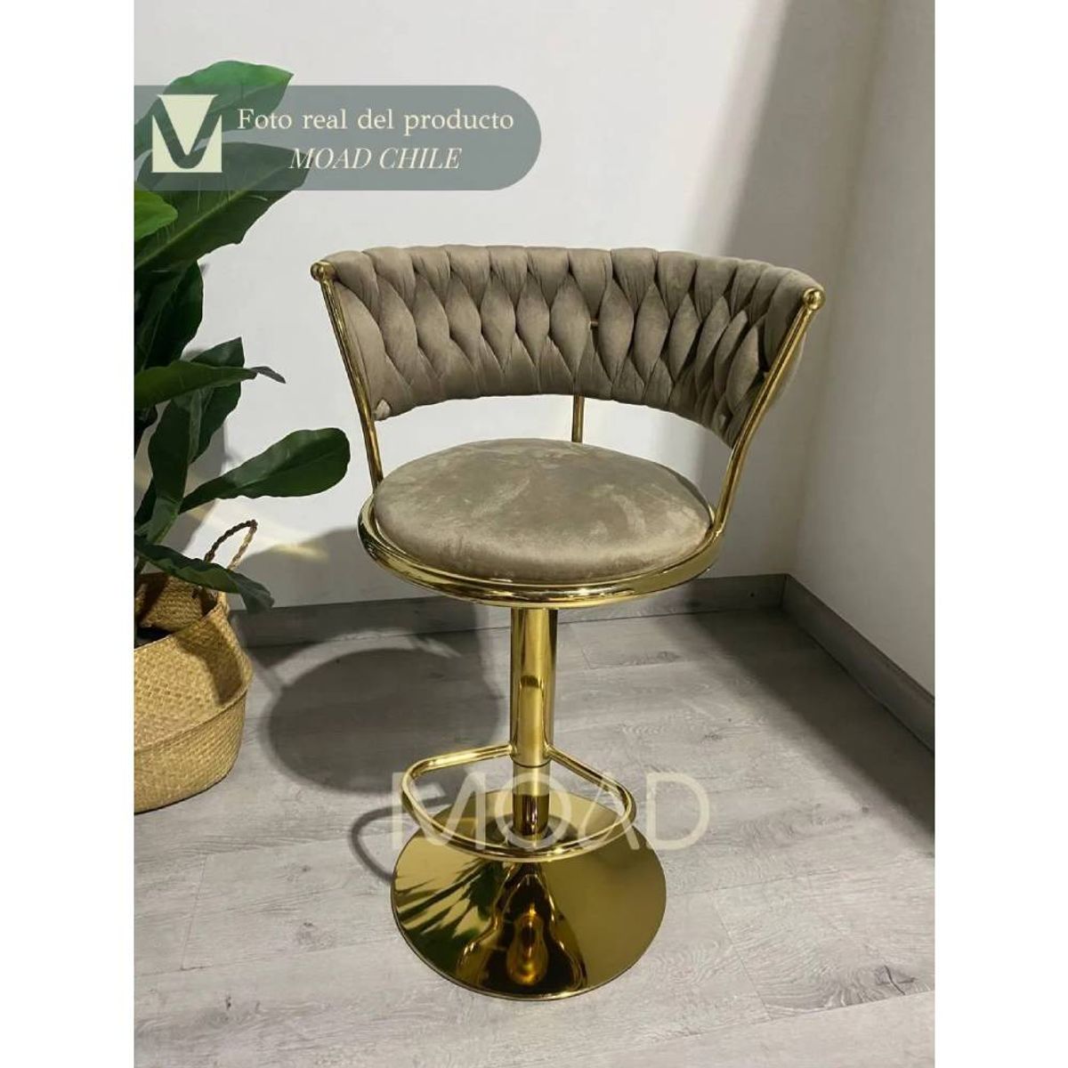 GENERICO - Pack 2 Taburetes Queen Bar Beige