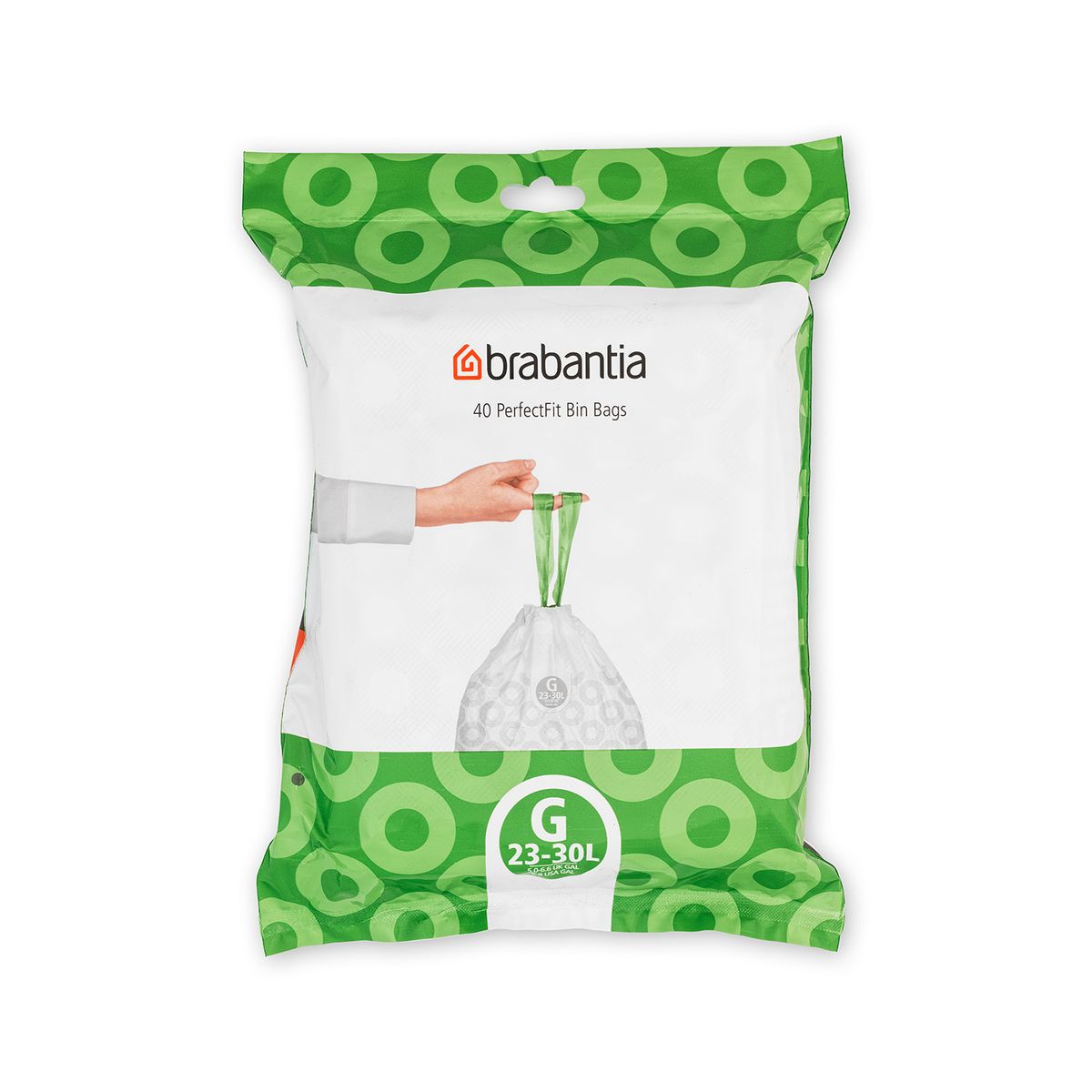 BRABANTIA - Bolsas de basura PerfectFit G 30LT dispensador