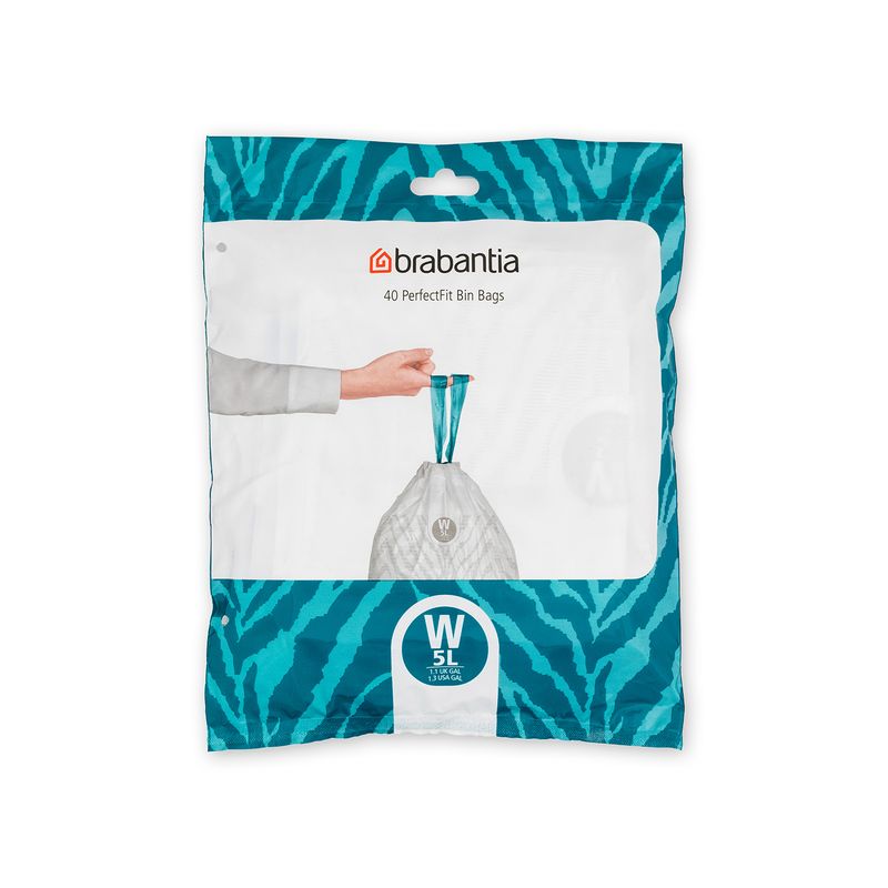 BRABANTIA - Bolsas de basura PerfectFit W 5 LT 40 bolsas