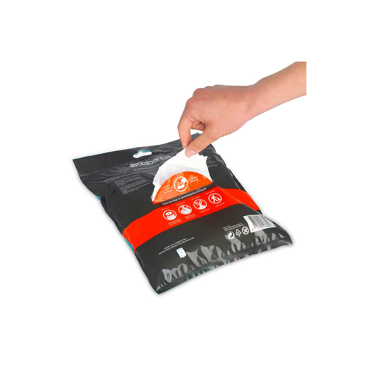 BRABANTIA - Bolsas de basura PerfectFit W 5 LT 40 bolsas