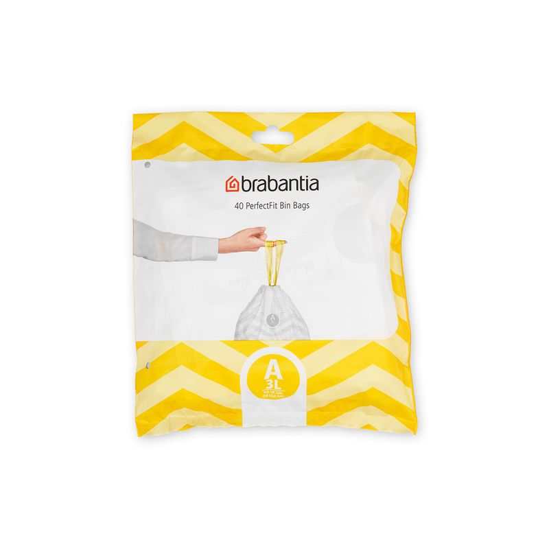 BRABANTIA - Bolsas de basura PerfectFit  A 3-5 LT 40 bolsas
