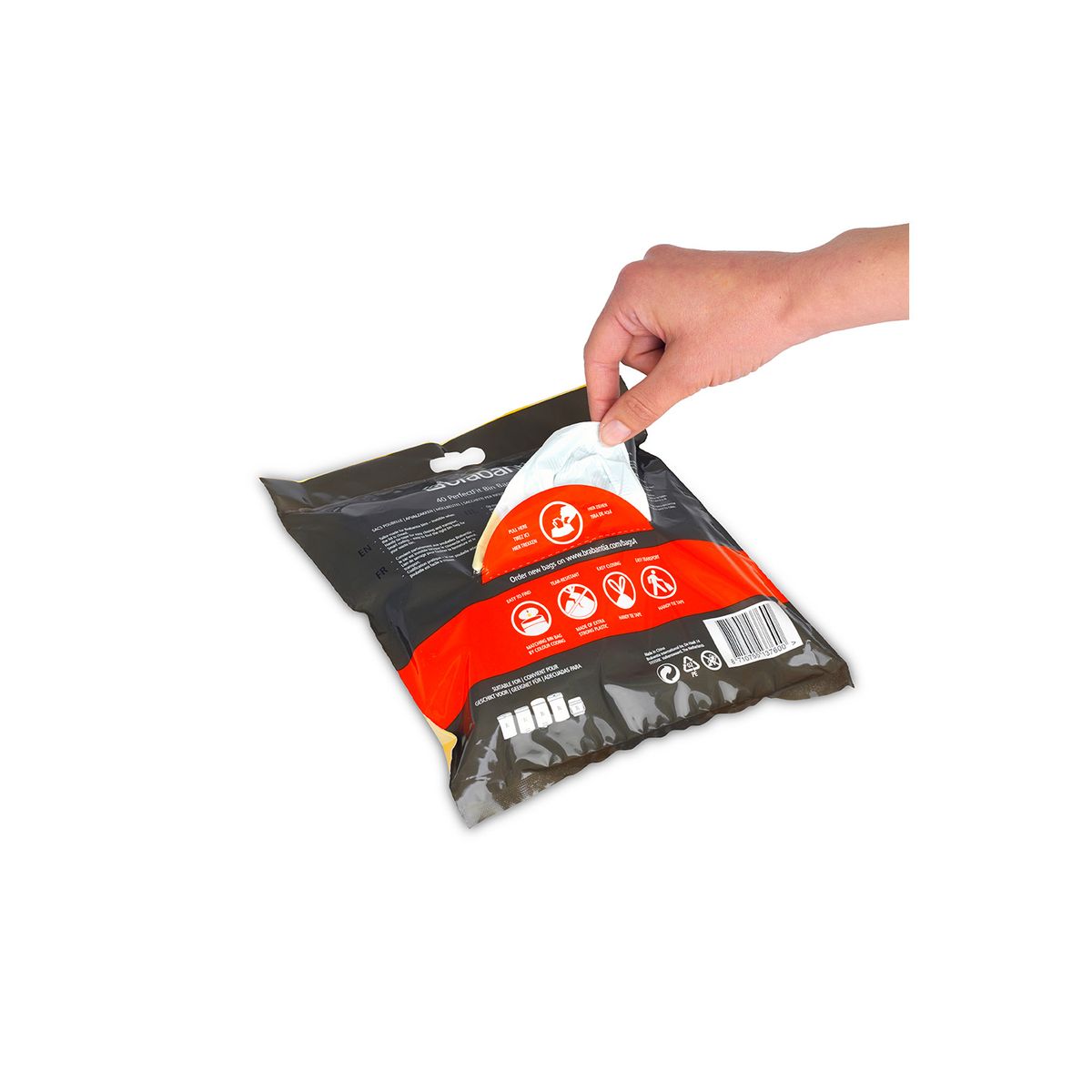 BRABANTIA - Bolsas de basura PerfectFit  A 3-5 LT 40 bolsas