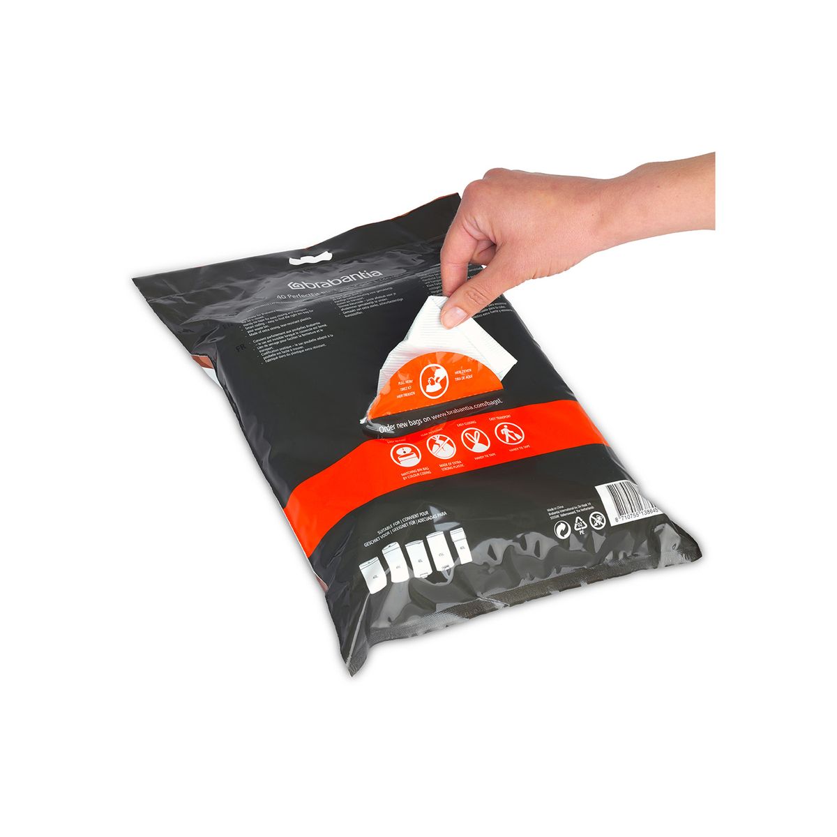 BRABANTIA - Bolsas de basura PerfectFit L 45 LT 40 bolsas
