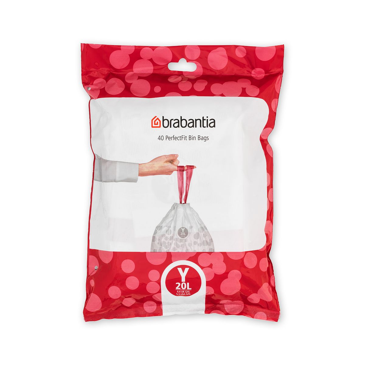 BRABANTIA - Bolsas de basura PerfectFit Y 20 LT 40 bolsas