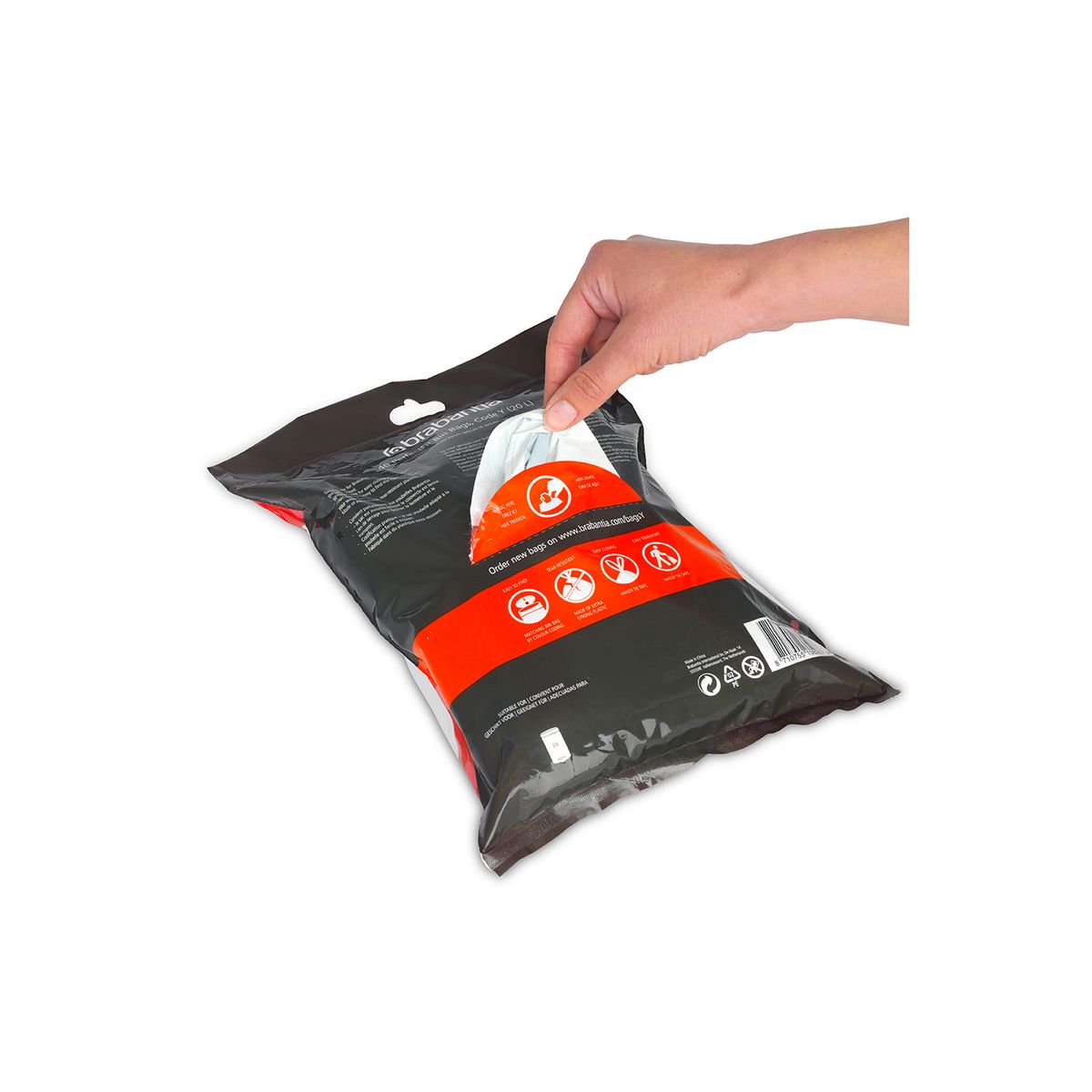BRABANTIA - Bolsas de basura PerfectFit Y 20 LT 40 bolsas