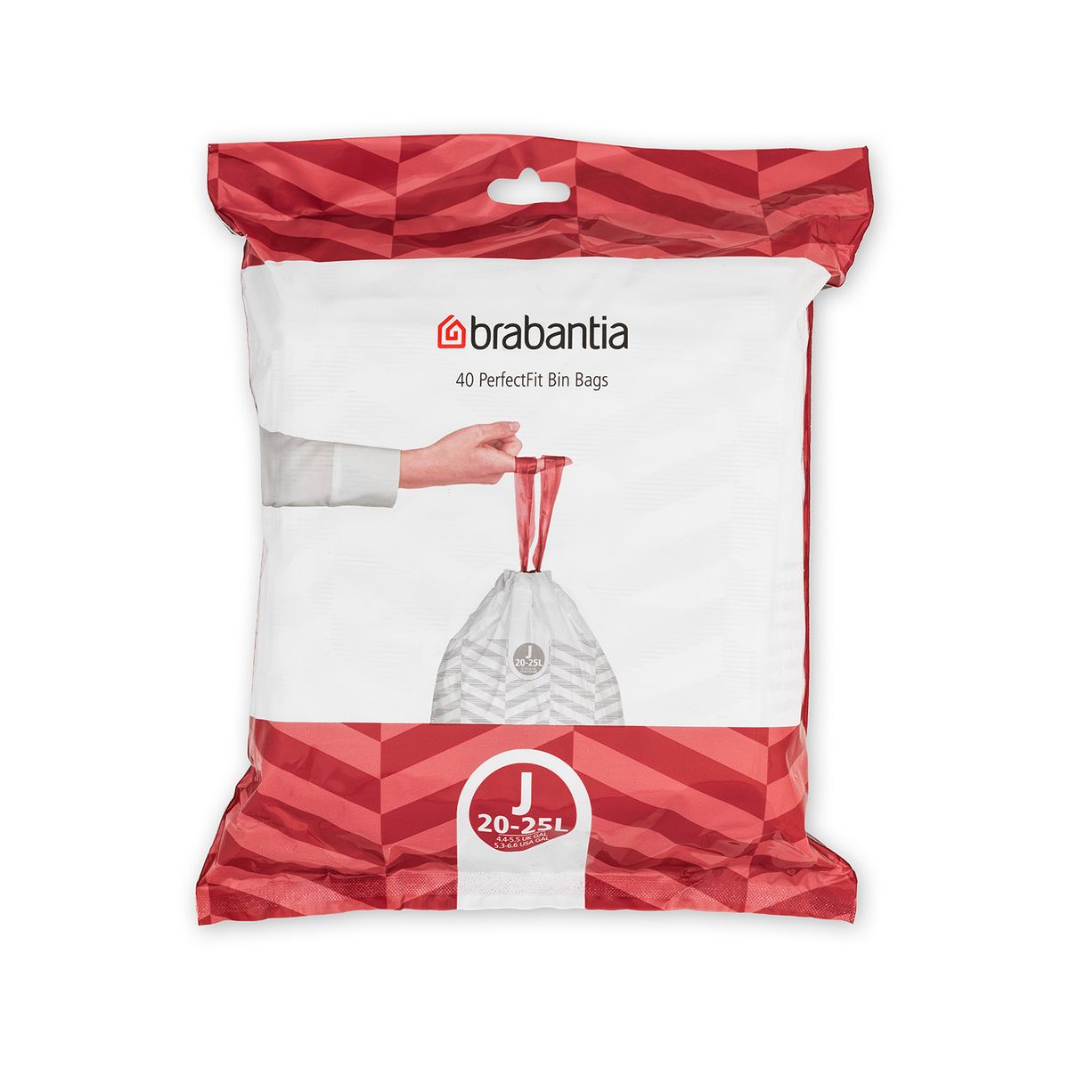 BRABANTIA - Bolsas de basura PerfectFit  J 23 LT 40 bolsas dispensador
