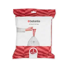 BRABANTIA - Bolsas de basura PerfectFit J 23 LT 40 bolsas dispensador