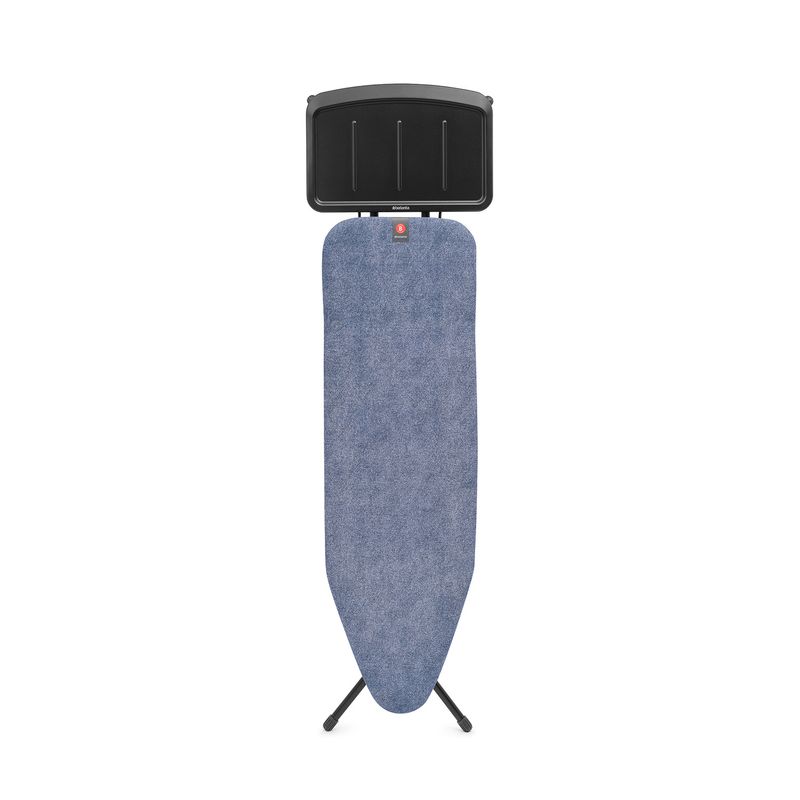 BRABANTIA - Tabla de planchar B 124x38 cm soporte sólido unidad de vapor - Denim Blue