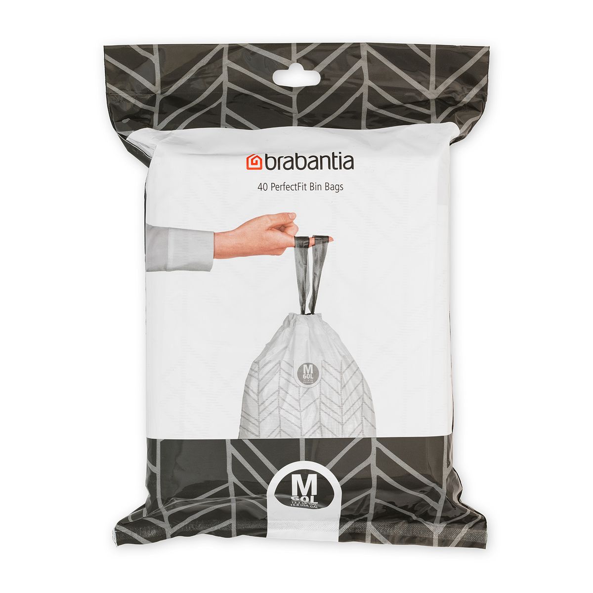 BRABANTIA - Bolsas de basura PerfectFit M 60LT 40 bolsas