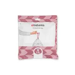 BRABANTIA - Bolsas de basura PerfectFit V 3 LT 40 bolsas
