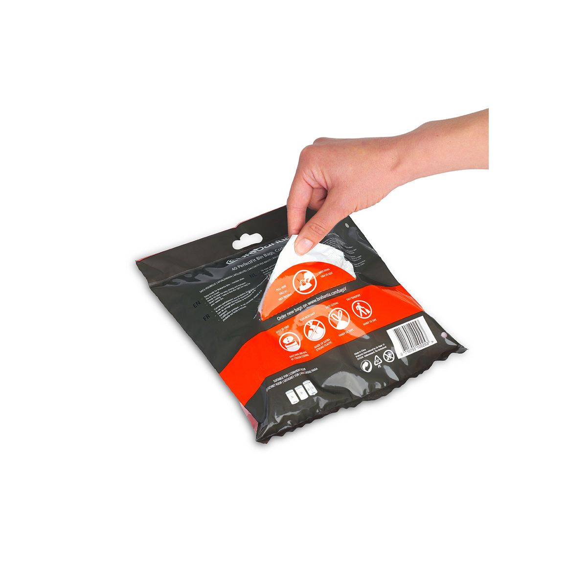 BRABANTIA - Bolsas de basura PerfectFit V 3 LT 40 bolsas