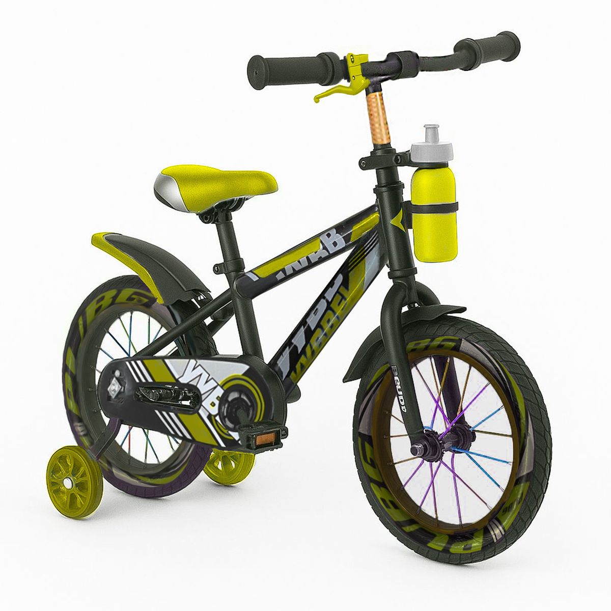 ALPHA - Bicicleta Niño Infantil Montain Bike MTB Con Ruedas Aro 12