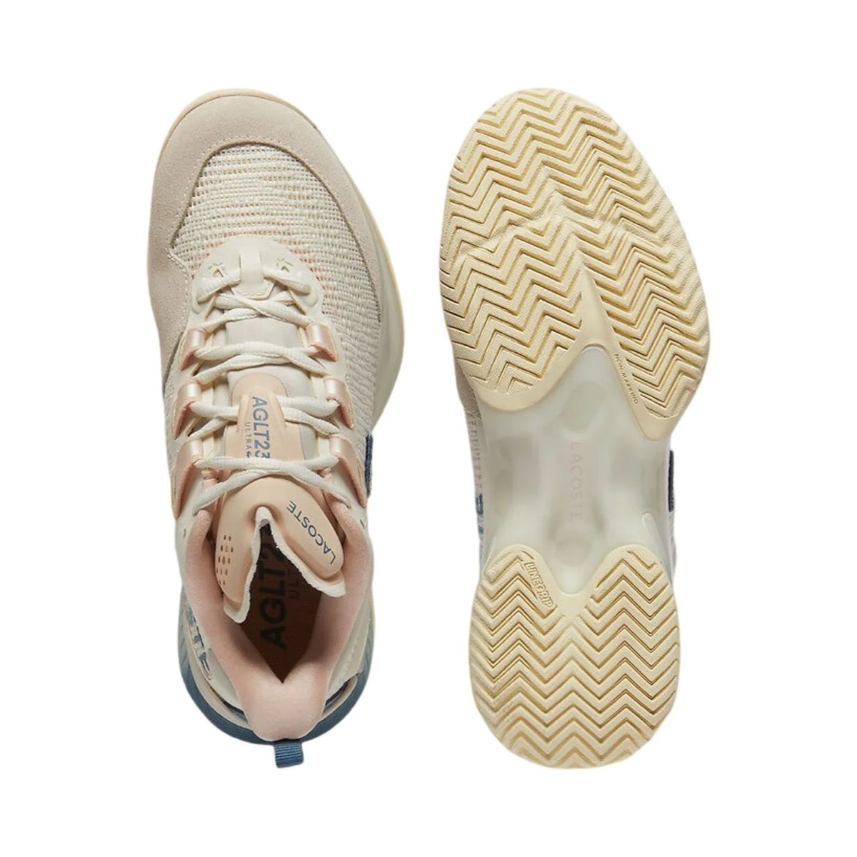 LACOSTE - Zapatilla Lacoste AG LT23 Ultra BlancoRosado Tenis Padel