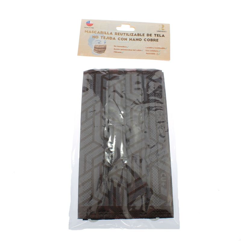 SOLLU - 50x Mascarillas Reutilizables Antibacterial Cobre Nanocobre