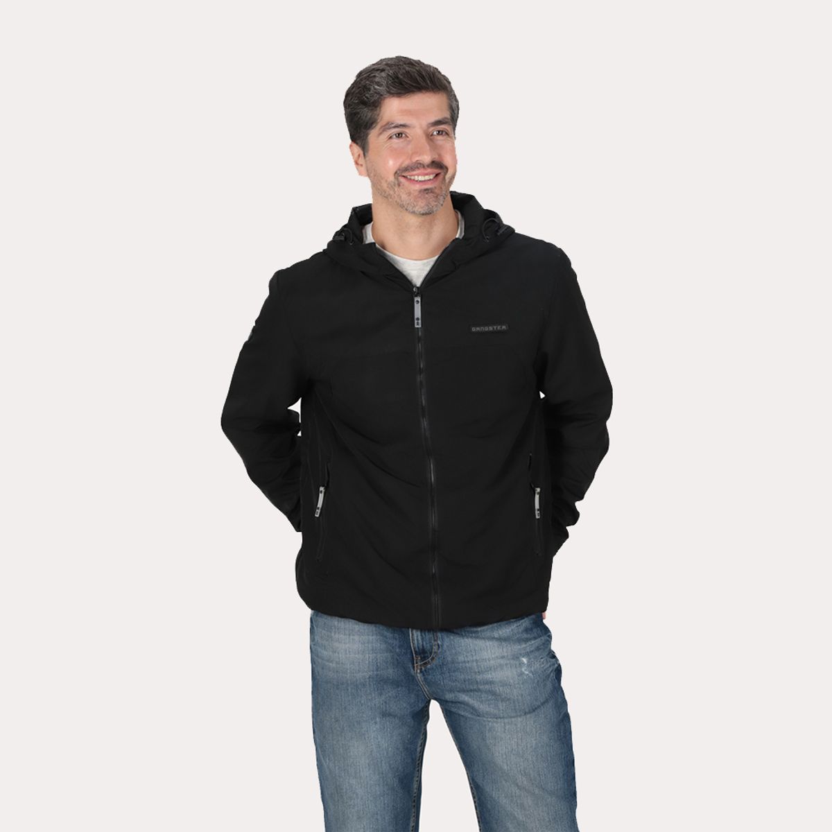 GANGSTER - Cortaviento Reversible Chill Negro Gangster