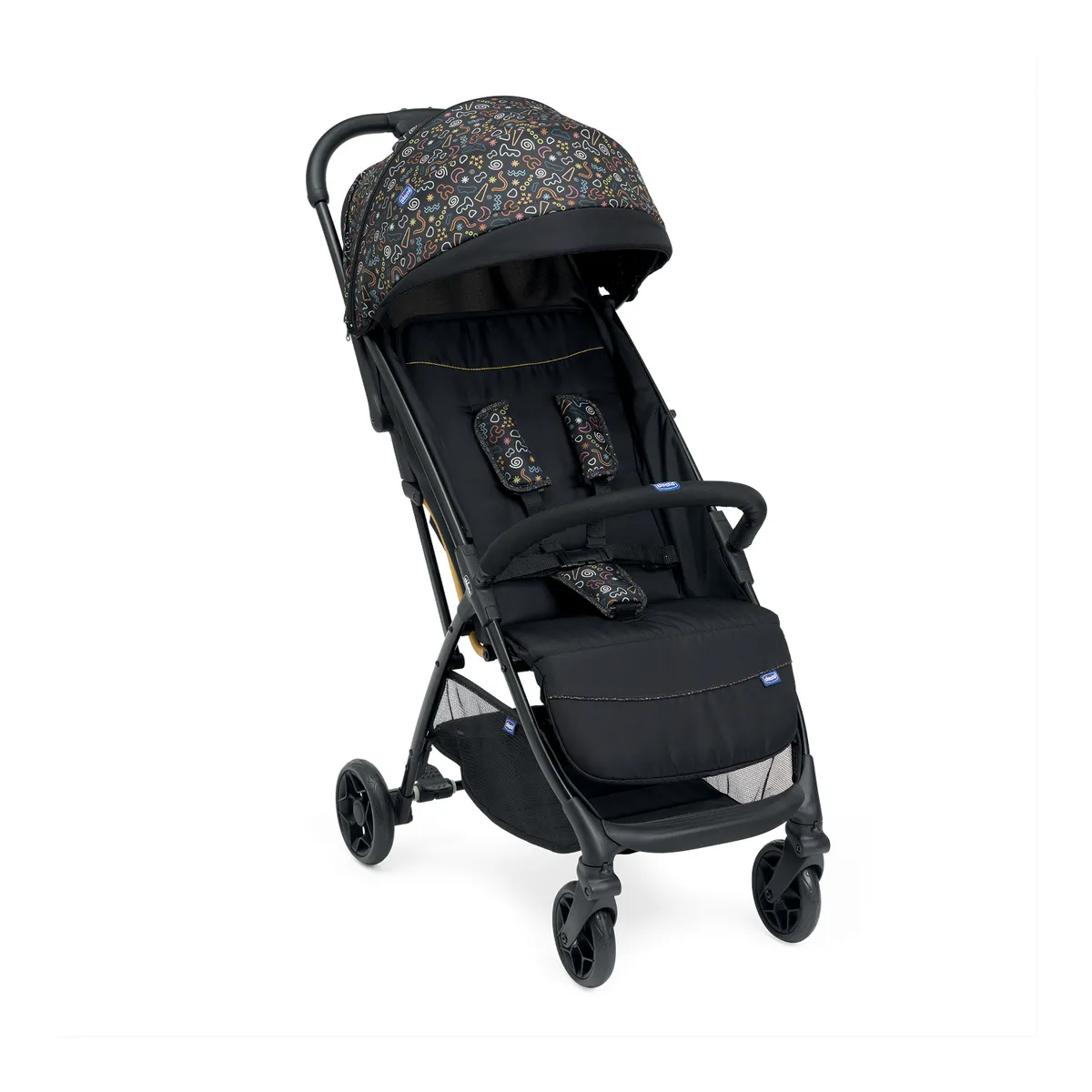 CHICCO - Coche Compacto Glee Playful Cierre Automático Black