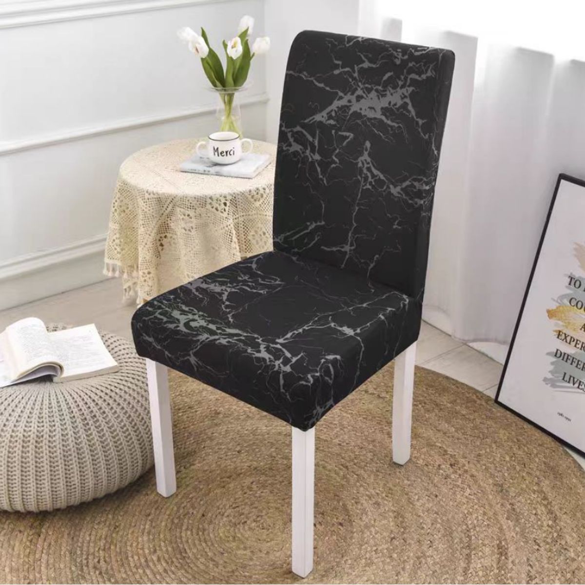 GENERICO - Pack 6 Funda Para Sillas Elasticada Decorativas Comedor