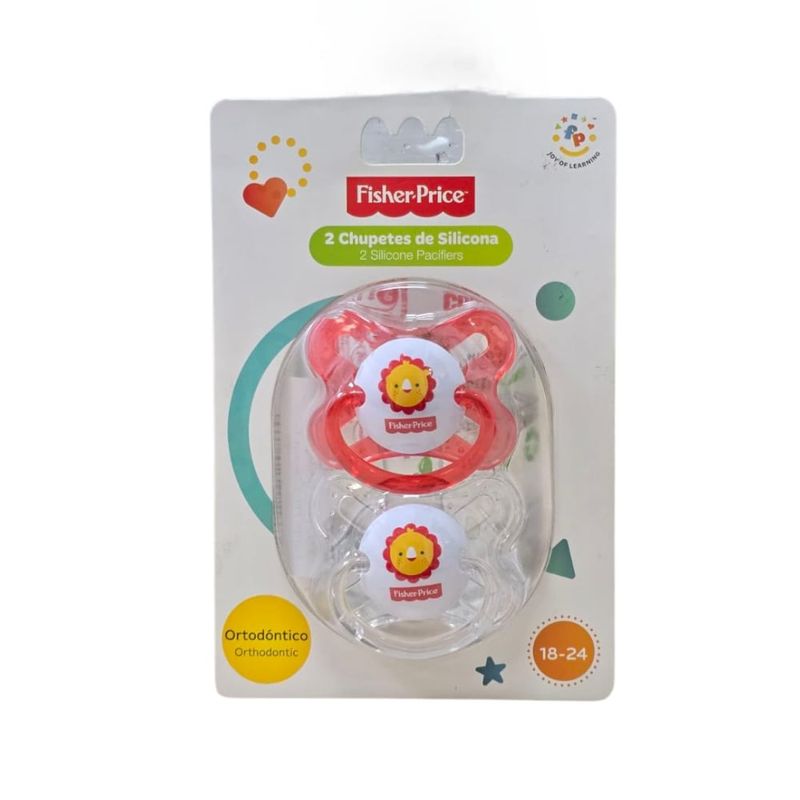 FISHER PRICE - Pack Chupetes de Silicona Ortodónticos 18-24 M FISHER PRICE