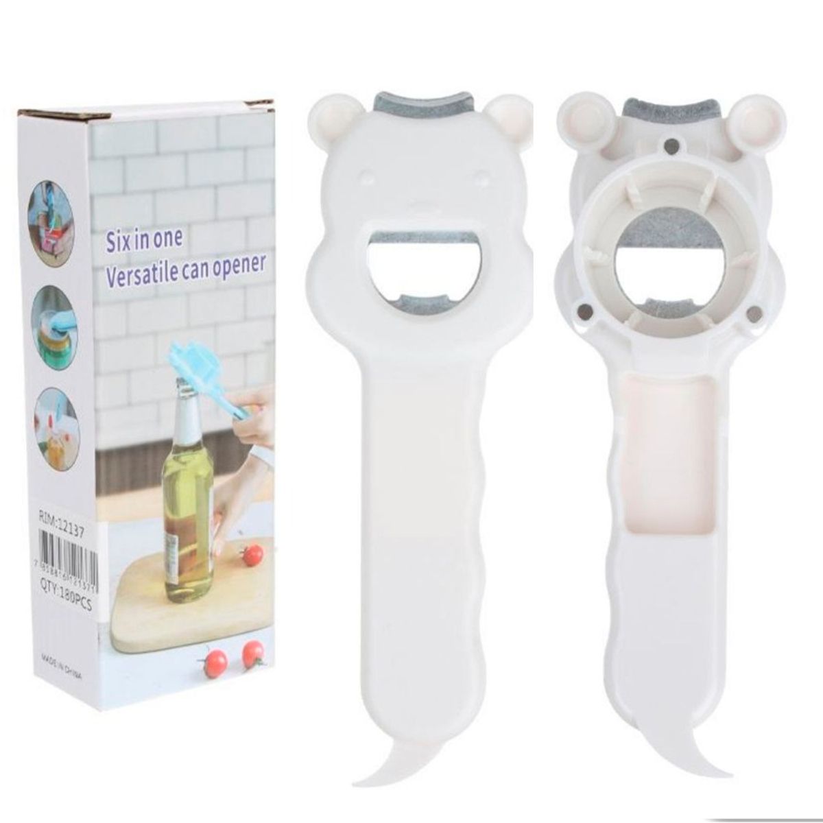 GENERICO - Destapador Multifuncional Abridor De Latas Y Frascos 4 En 1